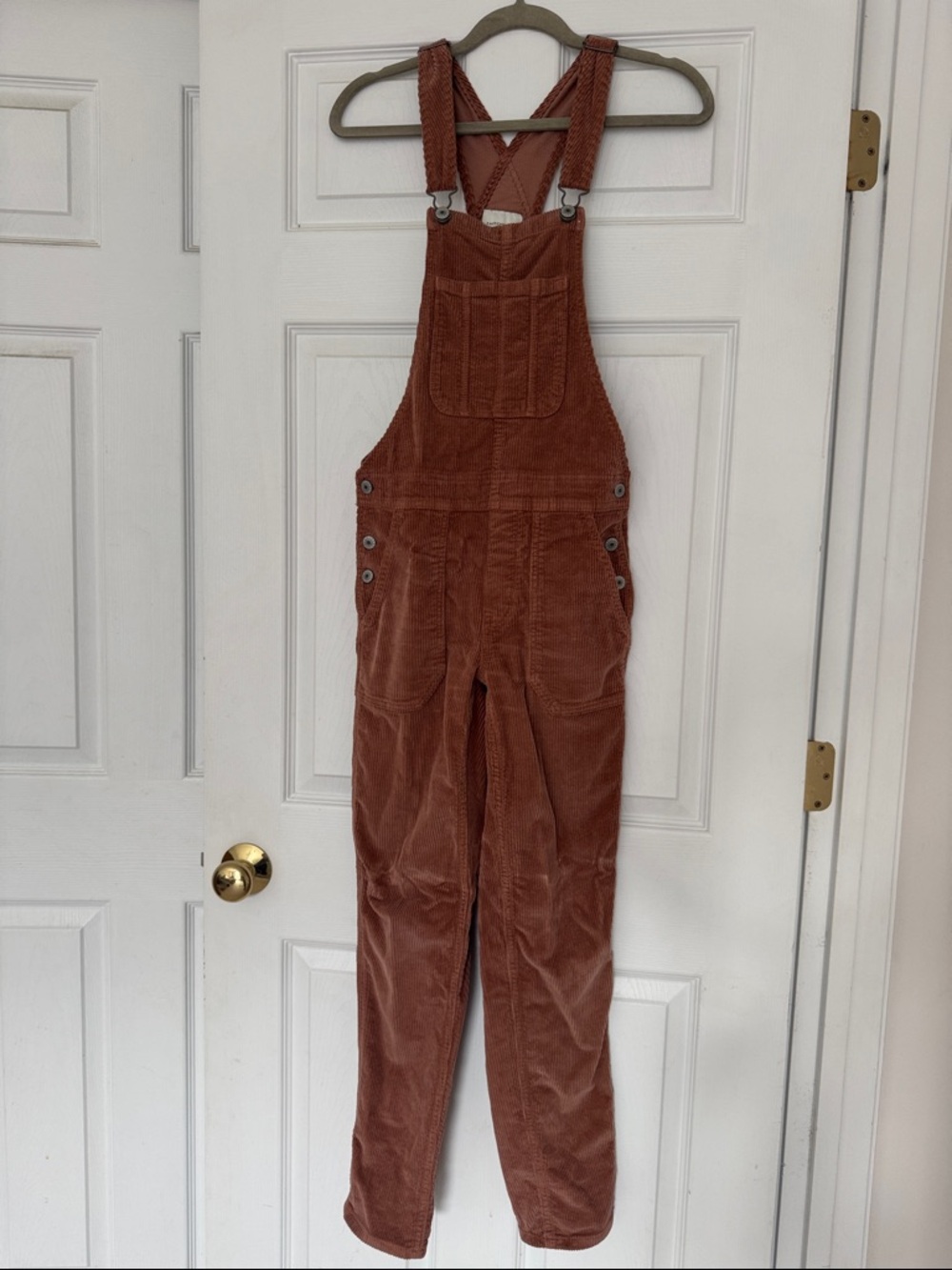American Eagle Outfitters Rust Corduroy Overalls